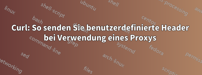 Curl: So senden Sie benutzerdefinierte Header bei Verwendung eines Proxys