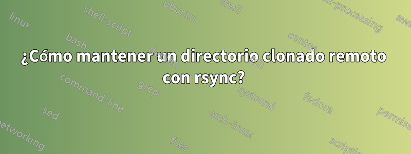 ¿Cómo mantener un directorio clonado remoto con rsync?