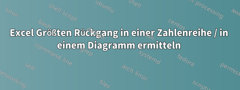 Excel Größten Rückgang in einer Zahlenreihe / in einem Diagramm ermitteln