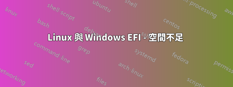 Linux 與 Windows EFI - 空間不足