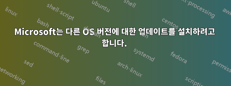 Microsoft는 다른 OS 버전에 대한 업데이트를 설치하려고 합니다.