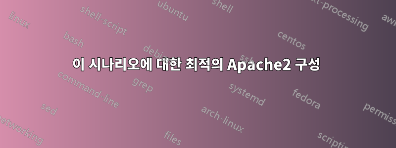 이 시나리오에 대한 최적의 Apache2 구성