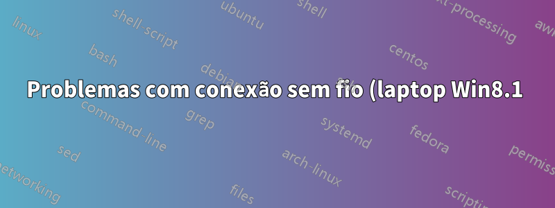 Problemas com conexão sem fio (laptop Win8.1)