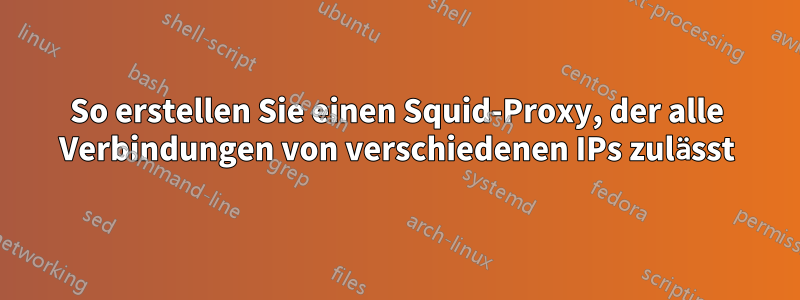 So erstellen Sie einen Squid-Proxy, der alle Verbindungen von verschiedenen IPs zulässt