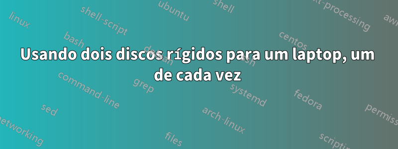 Usando dois discos rígidos para um laptop, um de cada vez