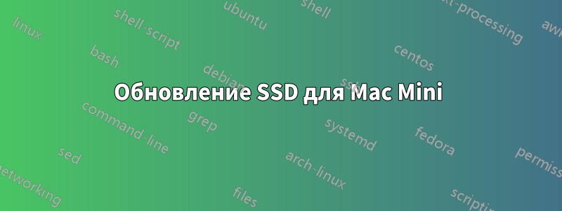 Обновление SSD для Mac Mini