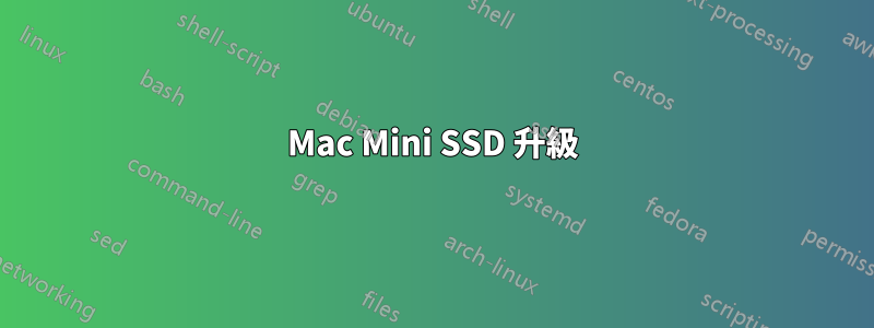 Mac Mini SSD 升級