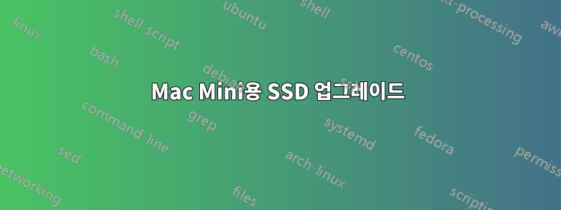 Mac Mini용 SSD 업그레이드