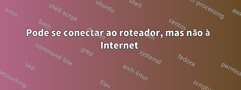 Pode se conectar ao roteador, mas não à Internet