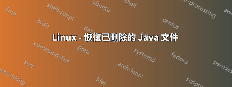 Linux - 恢復已刪除的 Java 文件