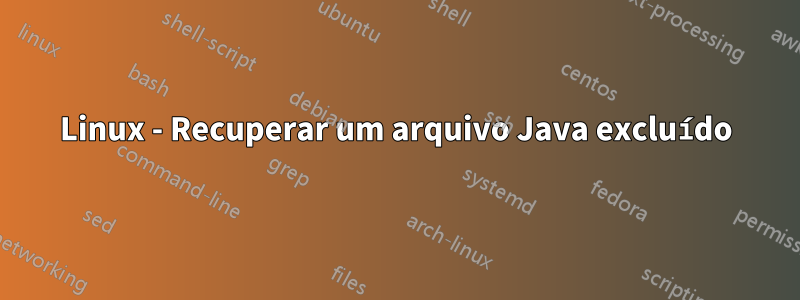 Linux - Recuperar um arquivo Java excluído