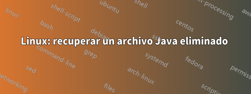 Linux: recuperar un archivo Java eliminado