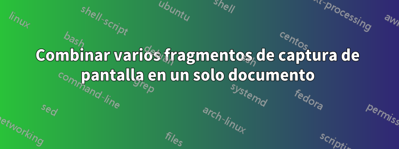 Combinar varios fragmentos de captura de pantalla en un solo documento