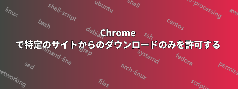 Chrome で特定のサイトからのダウンロードのみを許可する