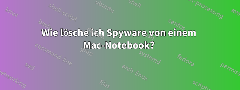 Wie lösche ich Spyware von einem Mac-Notebook?