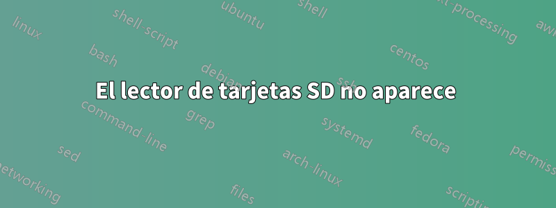 El lector de tarjetas SD no aparece