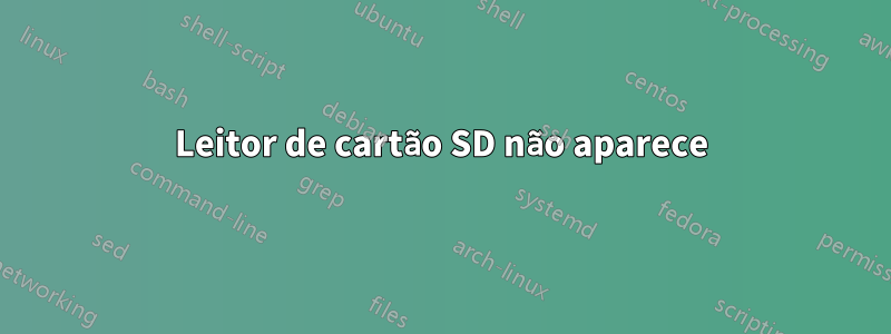 Leitor de cartão SD não aparece