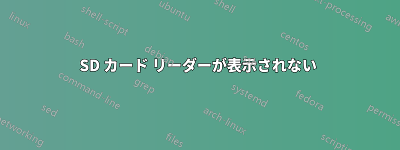 SD カード リーダーが表示されない