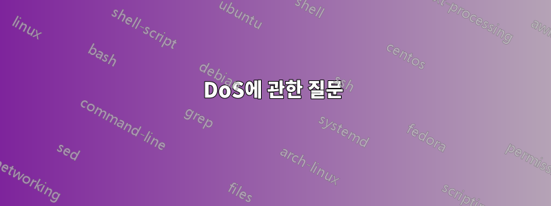 DoS에 관한 질문