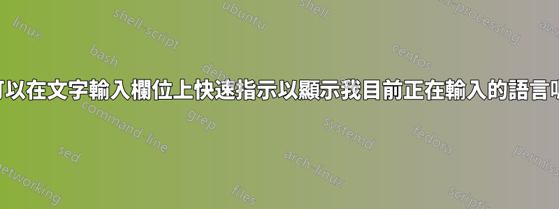 我可以在文字輸入欄位上快速指示以顯示我目前正在輸入的語言嗎？