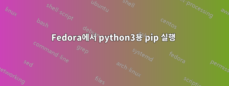 Fedora에서 python3용 pip 실행