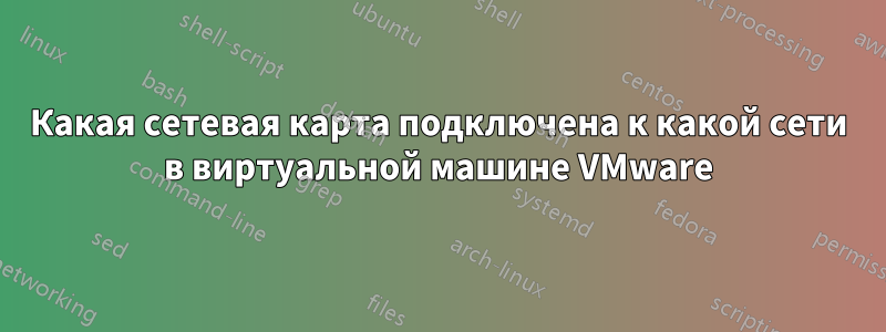 Какая сетевая карта подключена к какой сети в виртуальной машине VMware