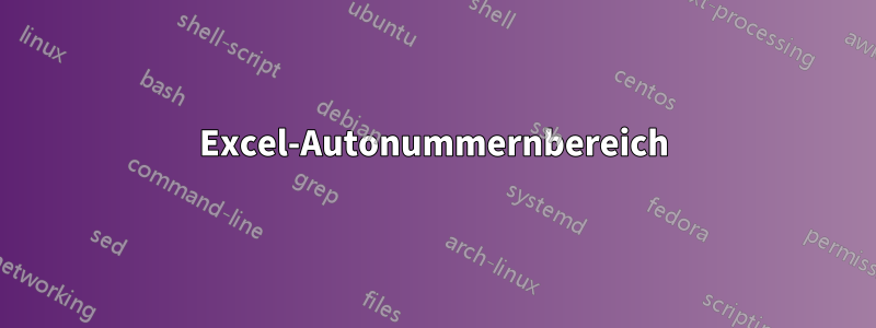 Excel-Autonummernbereich