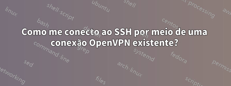 Como me conecto ao SSH por meio de uma conexão OpenVPN existente?