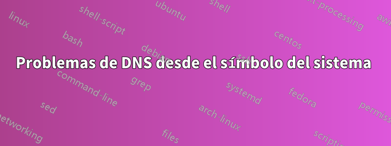 Problemas de DNS desde el símbolo del sistema