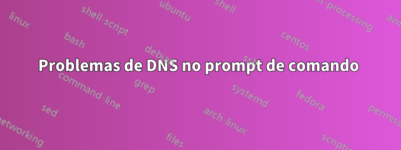 Problemas de DNS no prompt de comando