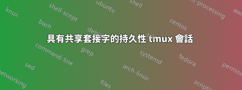 具有共享套接字的持久性 tmux 會話