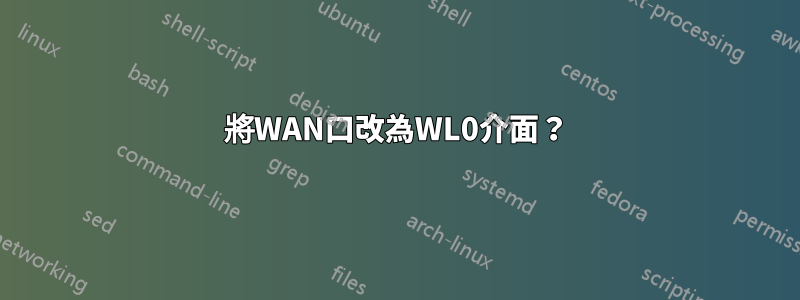 將WAN口改為WL0介面？