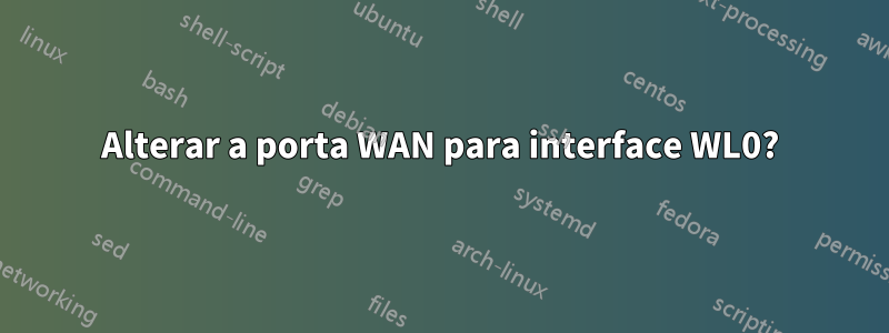 Alterar a porta WAN para interface WL0?