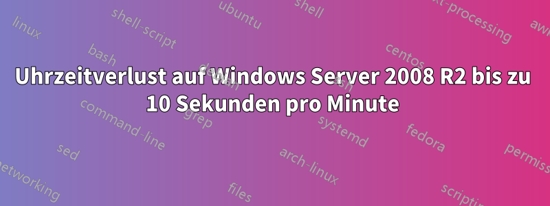 Uhrzeitverlust auf Windows Server 2008 R2 bis zu 10 Sekunden pro Minute