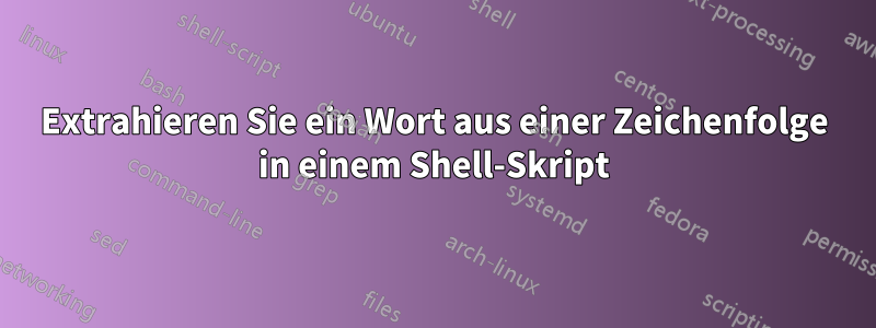 Extrahieren Sie ein Wort aus einer Zeichenfolge in einem Shell-Skript