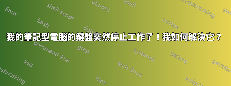 我的筆記型電腦的鍵盤突然停止工作了！我如何解決它？