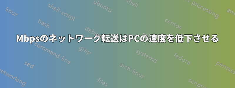 100 Mbpsのネットワーク転送はPCの速度を低下させる