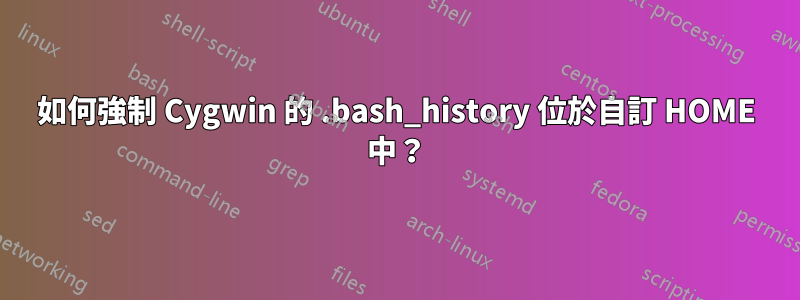 如何強制 Cygwin 的 .bash_history 位於自訂 HOME 中？