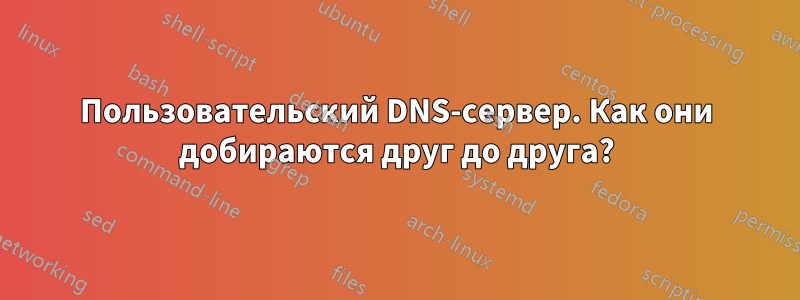 Пользовательский DNS-сервер. Как они добираются друг до друга?