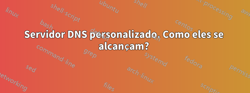 Servidor DNS personalizado. Como eles se alcançam?