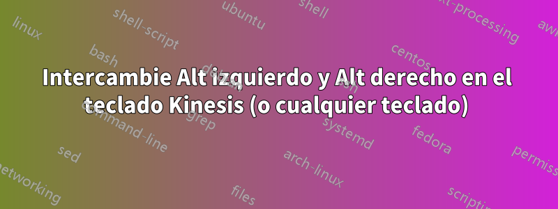 Intercambie Alt izquierdo y Alt derecho en el teclado Kinesis (o cualquier teclado)