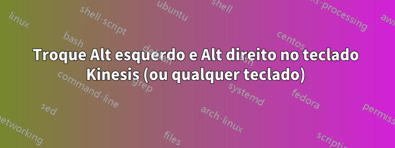 Troque Alt esquerdo e Alt direito no teclado Kinesis (ou qualquer teclado)