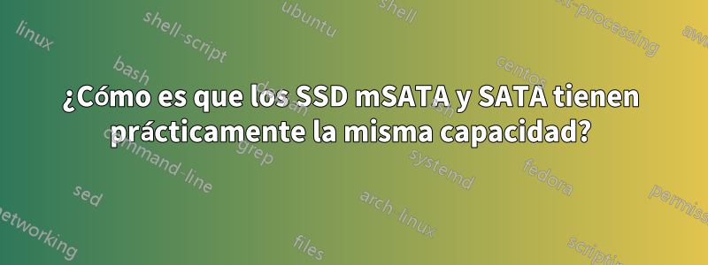 ¿Cómo es que los SSD mSATA y SATA tienen prácticamente la misma capacidad?