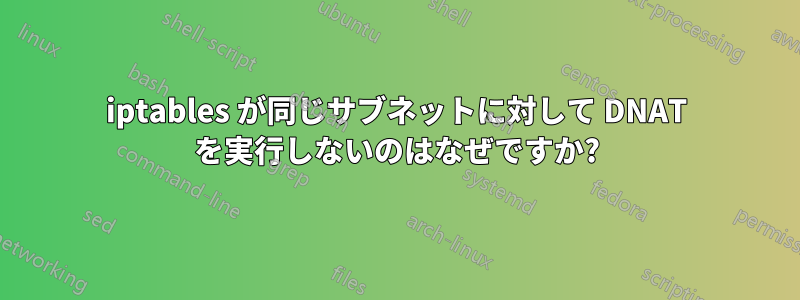 iptables が同じサブネットに対して DNAT を実行しないのはなぜですか?