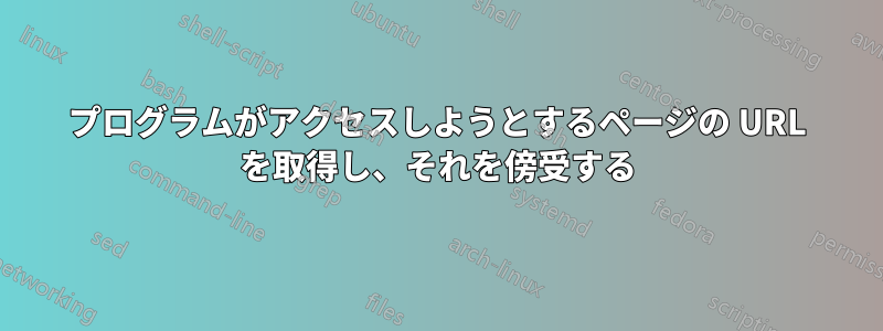 プログラムがアクセスしようとするページの URL を取得し、それを傍受する