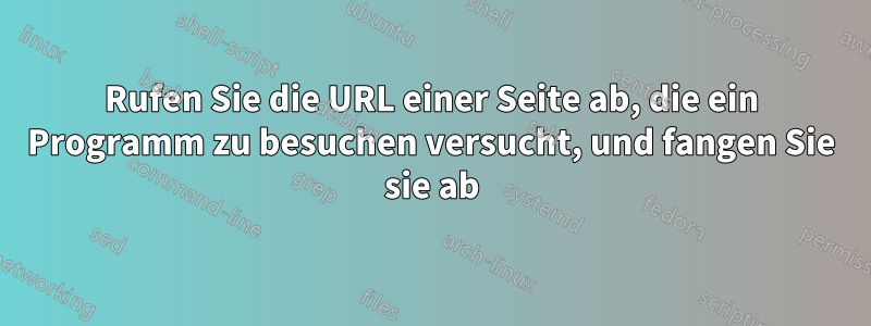 Rufen Sie die URL einer Seite ab, die ein Programm zu besuchen versucht, und fangen Sie sie ab