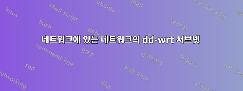 네트워크에 있는 네트워크의 dd-wrt 서브넷