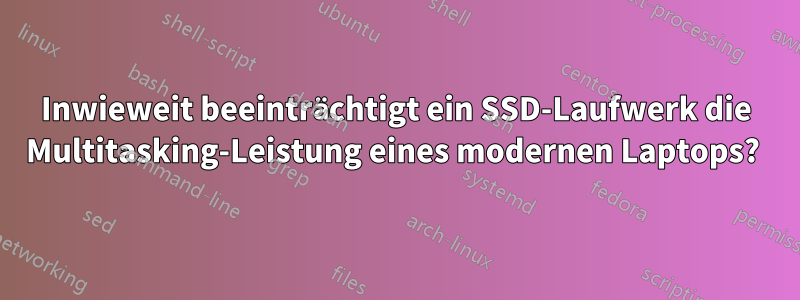 Inwieweit beeinträchtigt ein SSD-Laufwerk die Multitasking-Leistung eines modernen Laptops? 