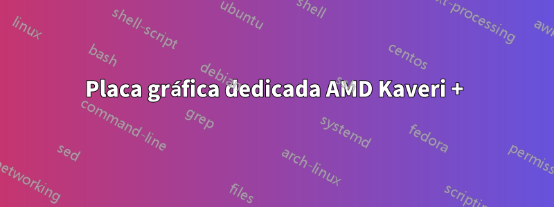 Placa gráfica dedicada AMD Kaveri +