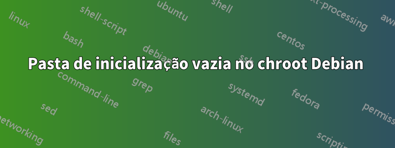 Pasta de inicialização vazia no chroot Debian